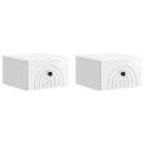 Væghængt Natbord 2 pcs Hvid højglans 33 x 34,5 x 20 cm