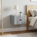 Væghængt Natbord 2 pcs Grå sonoma-eg 33 x 34,5 x 20 cm