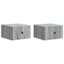Væghængt Natbord 2 pcs Grå sonoma-eg 33 x 34,5 x 20 cm