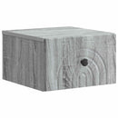 Væghængt Natbord 2 pcs Grå sonoma-eg 33 x 34,5 x 20 cm