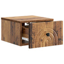 Væghængt Natbord med skuffe 2 pcs Gammelt træ 33 x 34,5 x 20 cm