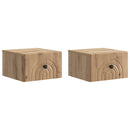 Væghængt Natbord med skuffe 2 pcs Artisan-eg 33 x 34,5 x 20 cm