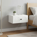 Væghængt Natbord 2 pcs Hvid 49 x 34,5 x 20 cm Konstrueret træ