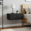 Væghængt Natbord 2 pcs Sort 49 x 34,5 x 20 cm Konstrueret træ