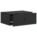 Væghængt Natbord 2 pcs Sort 49 x 34,5 x 20 cm Konstrueret træ
