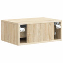 Væghængt Natbord med skuffe 2 pcs Sonoma-eg 49 x 34,5 x 20 cm
