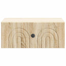 Væghængt Natbord med skuffe 2 pcs Sonoma-eg 49 x 34,5 x 20 cm