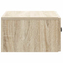 Væghængt Natbord med skuffe 2 pcs Sonoma-eg 49 x 34,5 x 20 cm