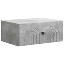 Væghængt Natbord Betongrå 49 x 34,5 x 20 cm Konstrueret træ