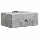 Væghængt Natbord Betongrå 49 x 34,5 x 20 cm Konstrueret træ