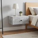 Væghængt Natbord med skuffe 2 pcs Betongrå 49 x 34,5 x 20 cm