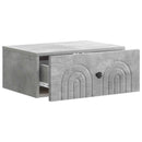 Væghængt Natbord med skuffe 2 pcs Betongrå 49 x 34,5 x 20 cm