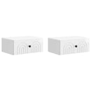 Væghængt Natbord 2 pcs Hvid højglans 49 x 34,5 x 20 cm