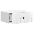 Væghængt Natbord 2 pcs Hvid højglans 49 x 34,5 x 20 cm
