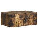 Væghængt Natbord med skuffe 2 pcs Røget eg 49 x 34,5 x 20 cm