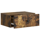 Væghængt Natbord med skuffe 2 pcs Røget eg 49 x 34,5 x 20 cm