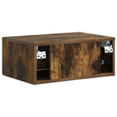 Væghængt Natbord med skuffe 2 pcs Røget eg 49 x 34,5 x 20 cm