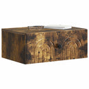 Væghængt Natbord med skuffe 2 pcs Røget eg 49 x 34,5 x 20 cm