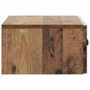 Væghængt Natbord med skuffe 2 pcs Gammelt træ 49 x 34,5 x 20 cm