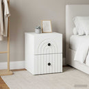 Væghængt Natbord 2 pcs Hvid 33 x 34,5 x 40 cm Konstrueret træ