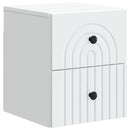 Væghængt Natbord 2 pcs Hvid 33 x 34,5 x 40 cm Konstrueret træ