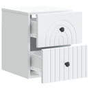 Væghængt Natbord 2 pcs Hvid 33 x 34,5 x 40 cm Konstrueret træ