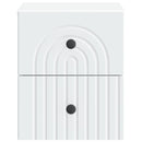 Væghængt Natbord 2 pcs Hvid 33 x 34,5 x 40 cm Konstrueret træ