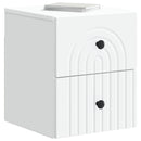 Væghængt Natbord 2 pcs Hvid 33 x 34,5 x 40 cm Konstrueret træ