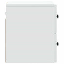 Væghængt Natbord 2 pcs Hvid 33 x 34,5 x 40 cm Konstrueret træ