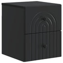 Væghængt Natbord 2 pcs Sort 33 x 34,5 x 40 cm Konstrueret træ