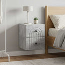 Væghængt Natbord med skuffe 2 pcs Betongrå 33 x 34,5 x 40 cm