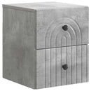 Væghængt Natbord med skuffe 2 pcs Betongrå 33 x 34,5 x 40 cm