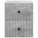 Væghængt Natbord med skuffe 2 pcs Betongrå 33 x 34,5 x 40 cm