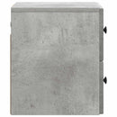 Væghængt Natbord med skuffe 2 pcs Betongrå 33 x 34,5 x 40 cm