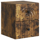 Væghængt Natbord med skuffe 2 pcs Røget eg 33 x 34,5 x 40 cm