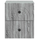 Væghængt Natbord 2 pcs Grå sonoma-eg 33 x 34,5 x 40 cm