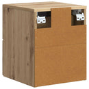 Væghængt Natbord med skuffe 2 pcs Artisan-eg 33 x 34,5 x 40 cm