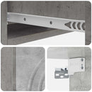 Væghængt Sideskab Betongrå 59 x 34,5 x 17 cm Konstrueret træ