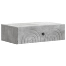 Væghængt Sideskab Betongrå 59 x 34,5 x 17 cm Konstrueret træ