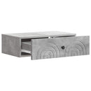 Væghængt Sideskab Betongrå 59 x 34,5 x 17 cm Konstrueret træ