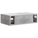 Væghængt Sideskab Betongrå 59 x 34,5 x 17 cm Konstrueret træ