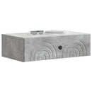 Væghængt Sideskab Betongrå 59 x 34,5 x 17 cm Konstrueret træ