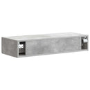 Væghængt Sideskab Betongrå 87,5 x 34,5 x 17 cm Konstrueret træ