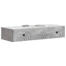 Væghængt Sideskab Betongrå 87,5 x 34,5 x 17 cm Konstrueret træ