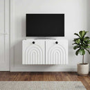 Væghængt TV-skab Hvid 59,5 x 41 x 30 cm Konstrueret træ