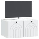 Væghængt TV-skab Hvid 59,5 x 41 x 30 cm Konstrueret træ
