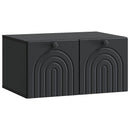 Væghængt TV-skab Sort 59,5 x 41 x 30 cm Konstrueret træ