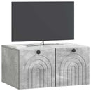 Væghængt TV-skab Betongrå 59,5 x 41 x 30 cm Konstrueret træ