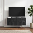 Væghængt TV-skab Sort 78,5 x 41 x 30 cm Konstrueret træ