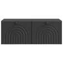 Væghængt TV-skab Sort 78,5 x 41 x 30 cm Konstrueret træ